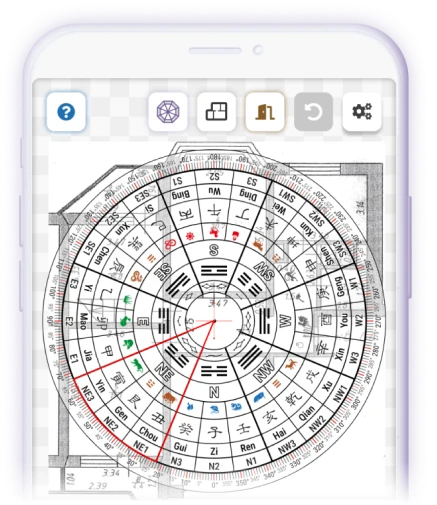 Interactive Luo Pan in mobile format