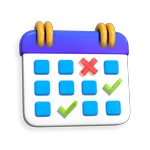 Calendar with affliction
