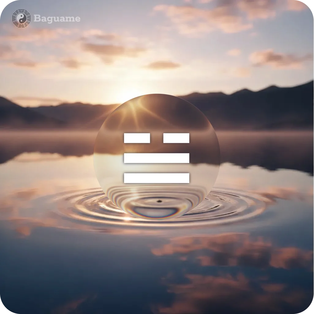 ☱ DUI (duì) - Trigramm element nature visualisation