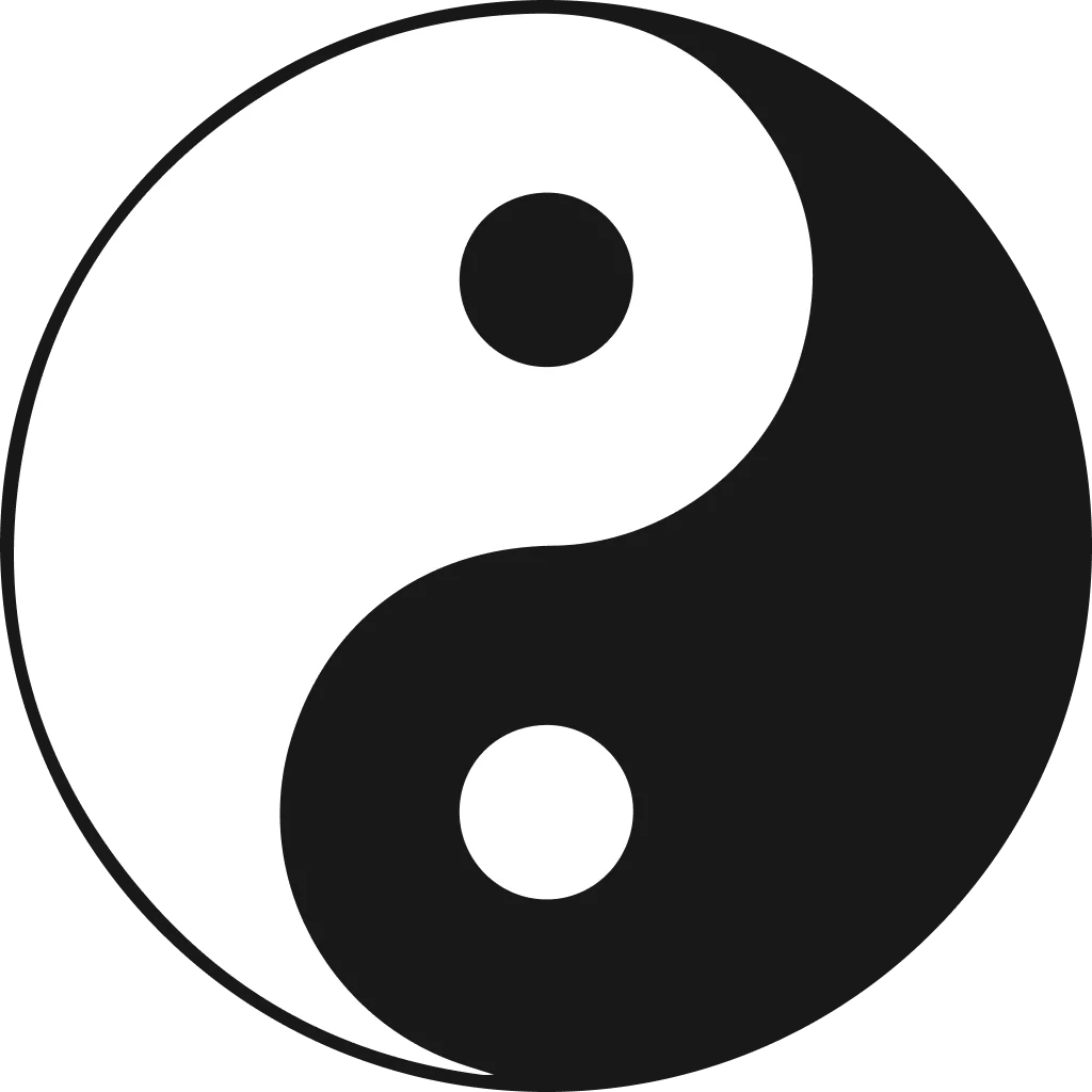 Classic black and white Yin Yang symbol representing the fundamental balance of Qi energy in classical Feng Shui principles.