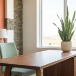 Uncluttered modern office for calm, productive Feng Shui success.