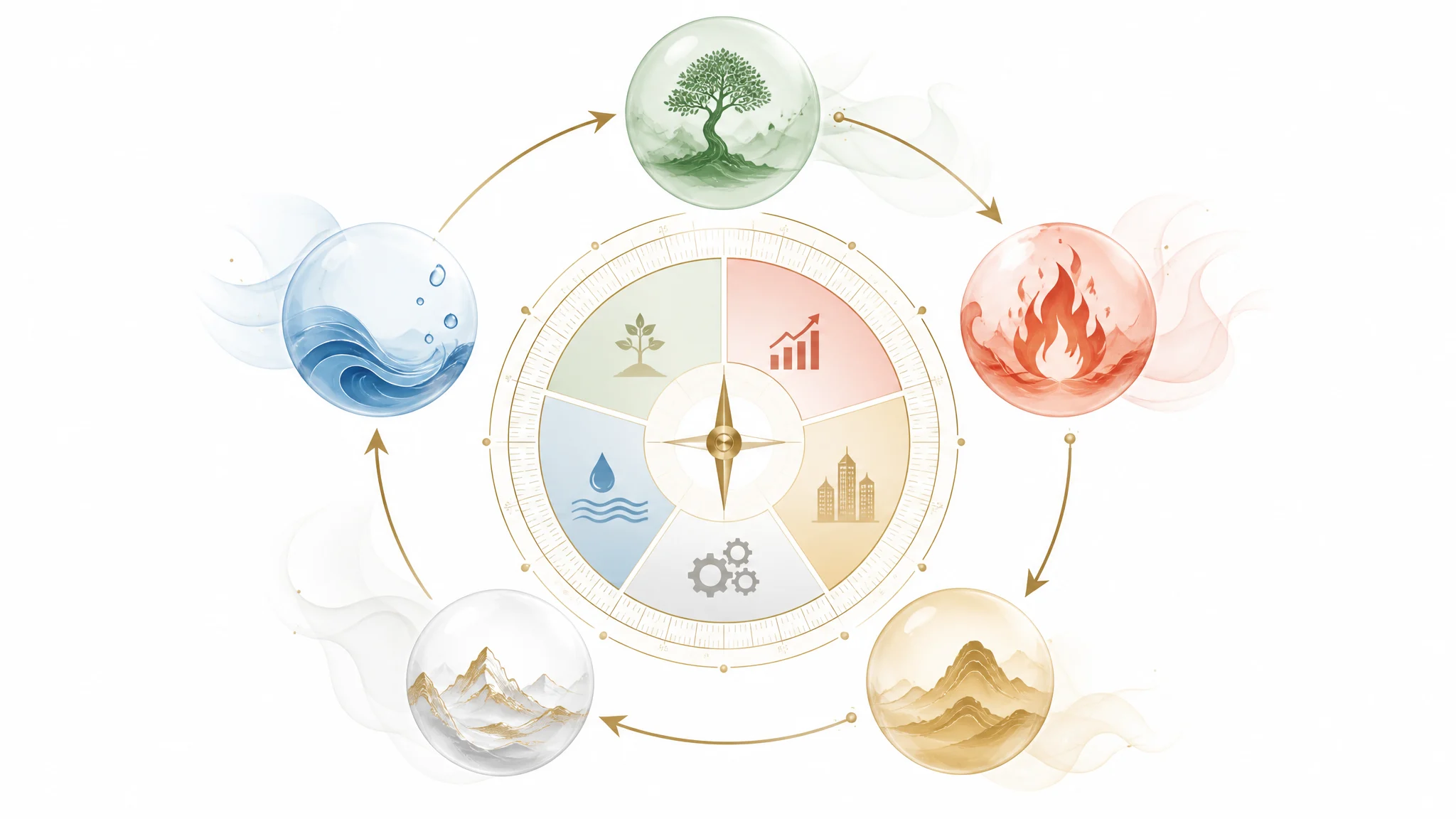 BaZi Five Elements generating cycle applied to business decision-making